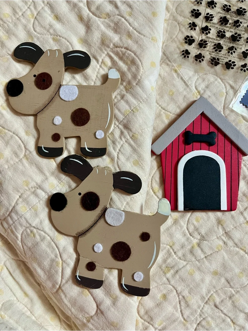 Dog-Themed Scrapbook Kit Junk Journal or Party Supplies - Brown/Cream